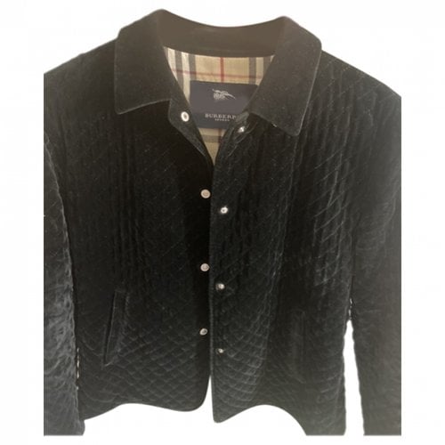 Pre-owned Burberry Velvet Jacket In Black