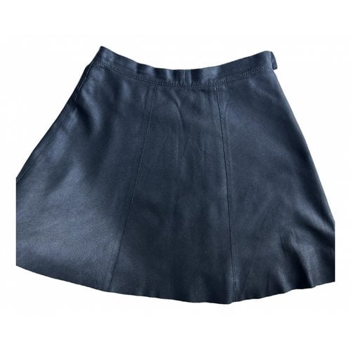 Pre-owned Mackage Leather Mini Skirt In Black