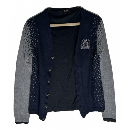 Pre-owned Roberto Cavalli Cashmere Cardigan In Blue