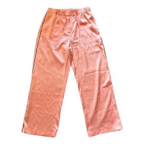 Pre-owned Serena Bute Silk Trousers In Pink