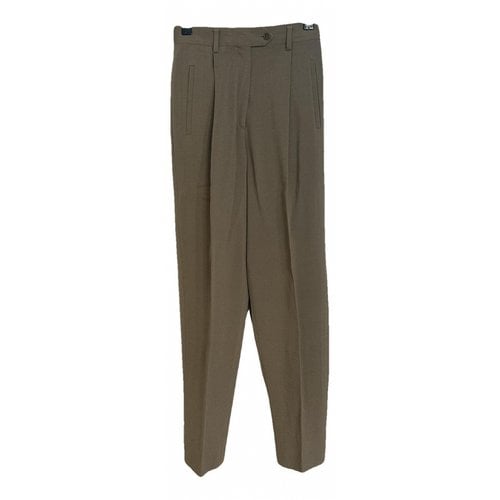 Pre-owned Max Mara Wool Trousers In Camel