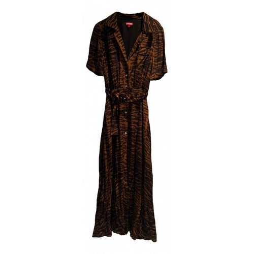 Pre-owned Staud Maxi Dress In Brown