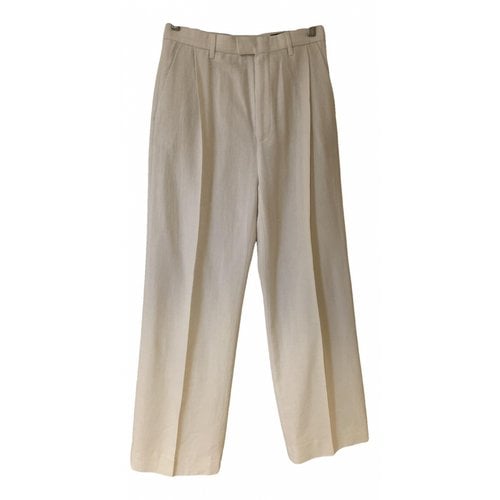 Pre-owned Haider Ackermann Wool Large Pants In White