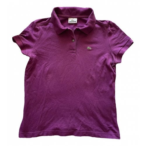Pre-owned Lacoste Polo In Purple