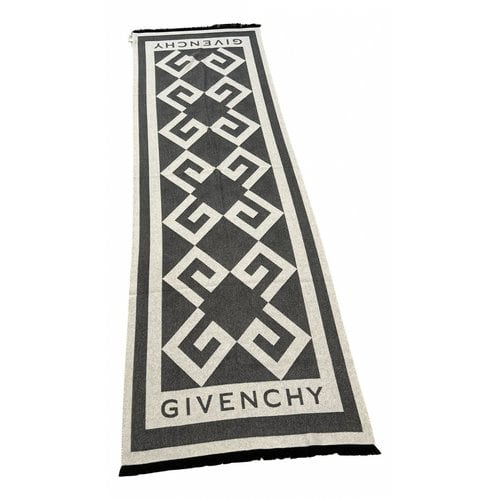 Pre-owned Givenchy Wool Stole In Grey