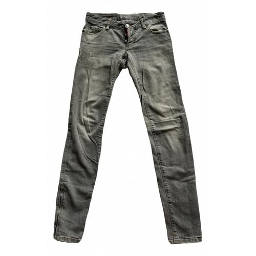 Pre-owned Dsquared2 Slim Jeans In Grey