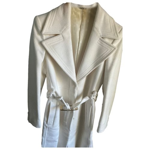 Pre-owned Gucci Cashmere Coat In White