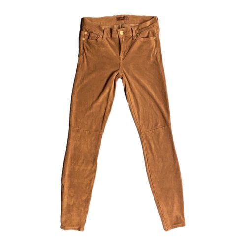 Pre-owned 7 For All Mankind Slim Pants In Orange