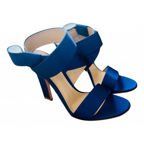 Pre-owned Gianvito Rossi Cloth Sandal In Blue