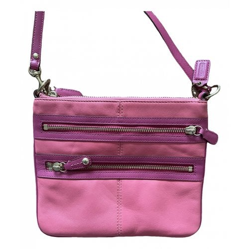 Pre-owned Coach Leather Mini Bag In Pink