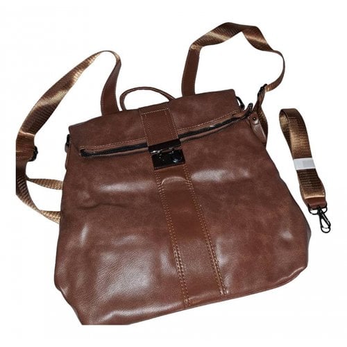 Pre-owned Private Party Vegan Leather Crossbody Bag In Brown