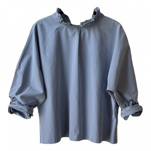 Pre-owned Atlantique Ascoli Blouse In Blue
