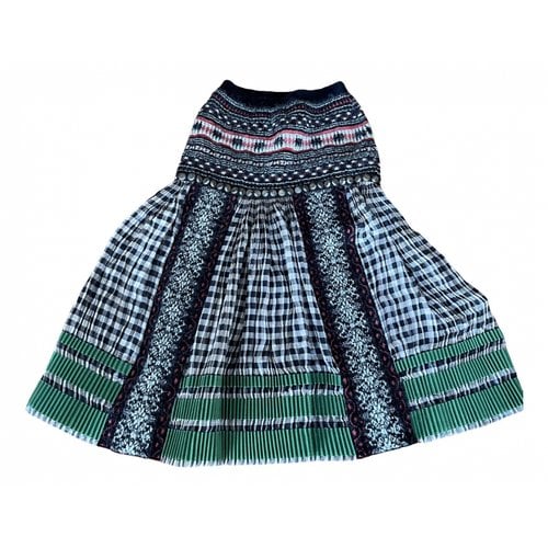 Pre-owned Jean Paul Gaultier Silk Mid-length Skirt In Multicolour