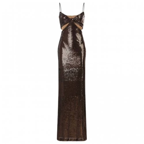 Pre-owned Halston Maxi Dress In Brown