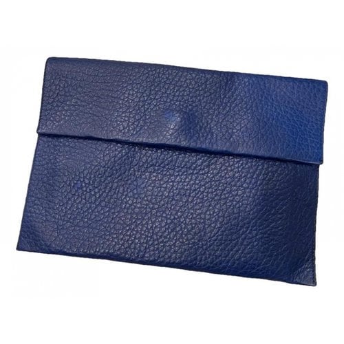 Pre-owned Marni Leather Clutch Bag In Blue