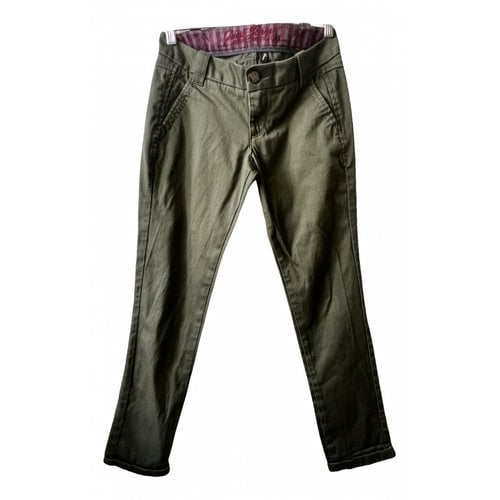 Pre-owned Guess Chino Pants In Green
