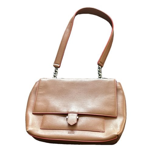 Pre-owned Hugo Boss Leather Handbag In Brown