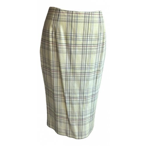 Pre-owned Roland Mouret Wool Mid-length Skirt In Yellow