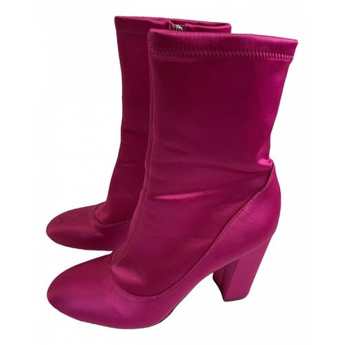 Pre-owned Sam Edelman Cloth Boots In Pink