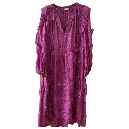 Pre-owned Ulla Johnson Silk Mid-length Dress In Purple