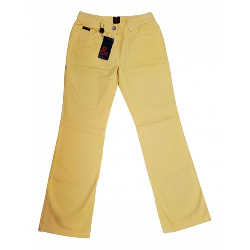 Pre-owned D&g Straight Jeans In Yellow