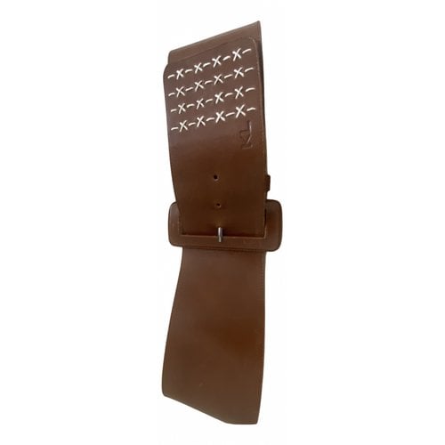 Pre-owned Karl Lagerfeld Leather Belt In Brown