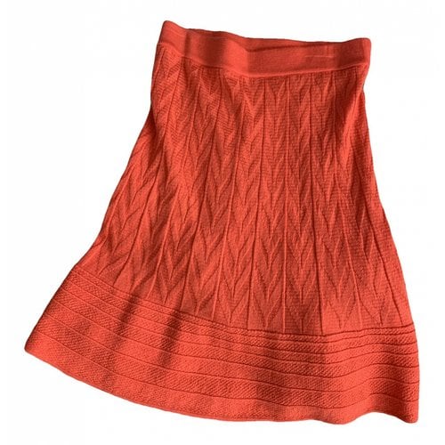 Pre-owned M Missoni Wool Mid-length Skirt In Red