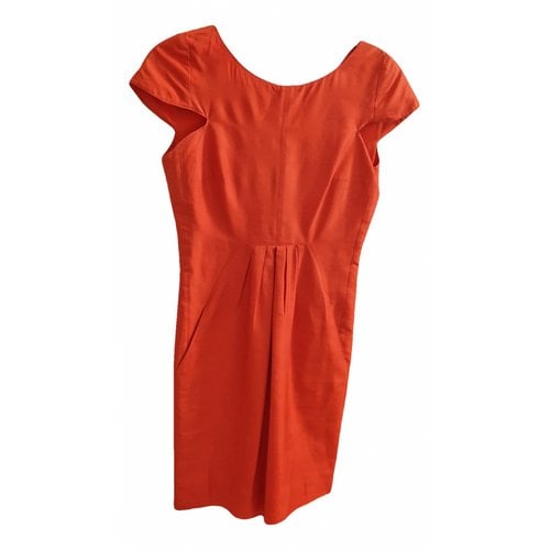 Pre-owned Oscar De La Renta Mid-length Dress In Red