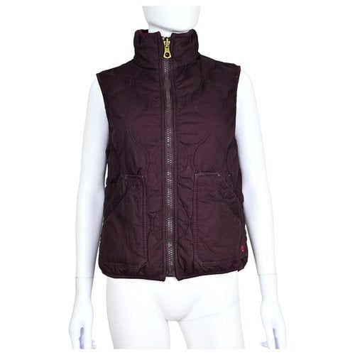Pre-owned Timberland Short Vest In Burgundy