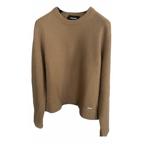 Pre-owned Dsquared2 Wool Jumper In Camel