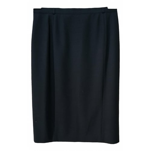 Pre-owned Basler Wool Mid-length Skirt In Black