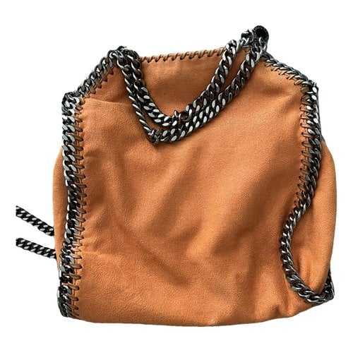 Pre-owned Stella Mccartney Falabella Vegan Leather Crossbody Bag In Orange