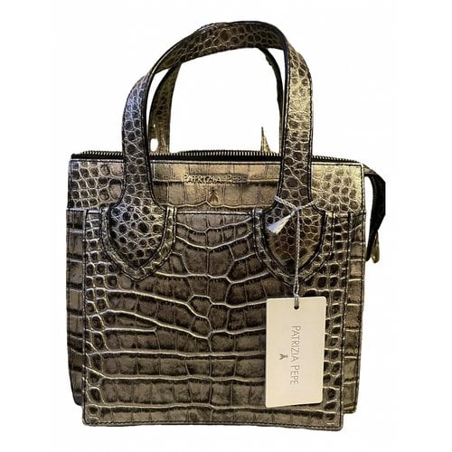Pre-owned Patrizia Pepe Leather Handbag In Silver