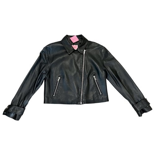 Pre-owned Kate Spade Exotic Leathers Jacket In Black