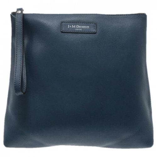 Pre-owned J & M Davidson Leather Clutch Bag In Blue