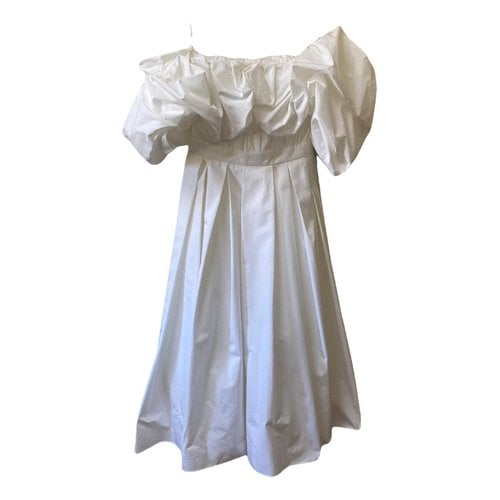 Pre-owned Alexander Mcqueen Mid-length Dress In White