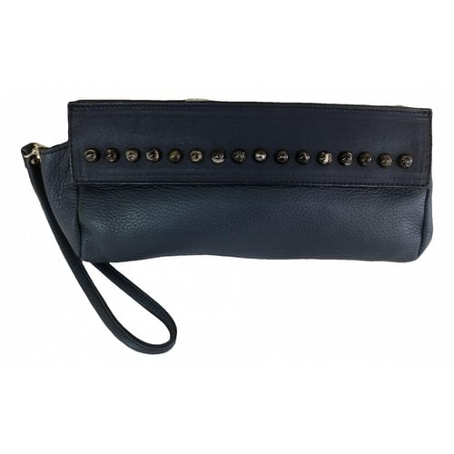 Pre-owned Almala Leather Clutch Bag In Blue
