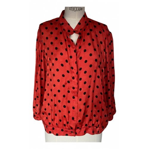 Pre-owned Ted Lapidus Silk Blouse In Red