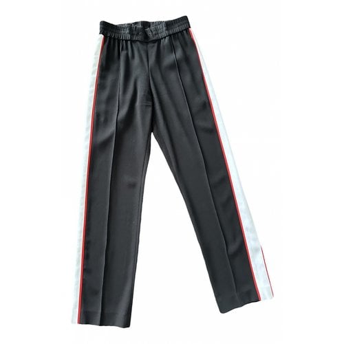 Pre-owned Kenzo Straight Pants In Black