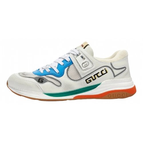 Pre-owned Gucci Ultrapace Leather Low Trainers In Multicolour