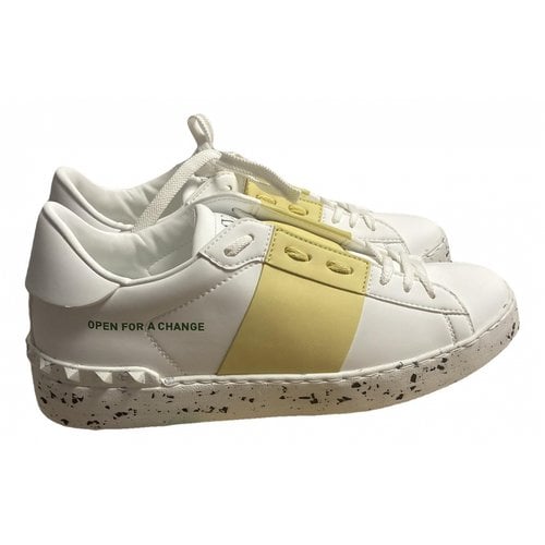 Pre-owned Valentino Garavani Leather Trainers In Other