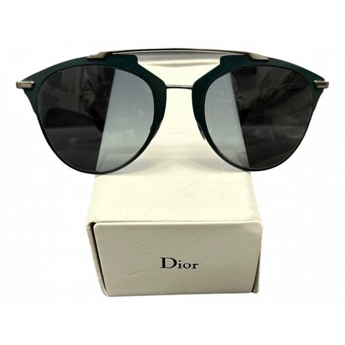 Pre-owned Dior Reflected Aviator Sunglasses In Green