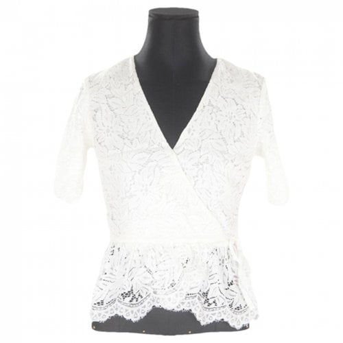 Pre-owned Idano Lace Blouse In White