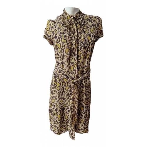 Pre-owned Carolina Herrera Silk Mid-length Dress In Yellow