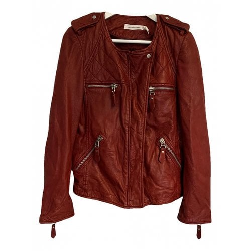 Pre-owned Isabel Marant Étoile Leather Jacket In Red