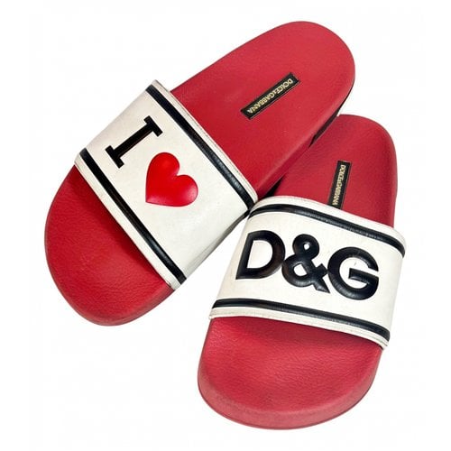 Pre-owned Dolce & Gabbana Sandal In Red