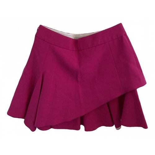 Pre-owned Victoria Beckham Silk Mini Skirt In Pink