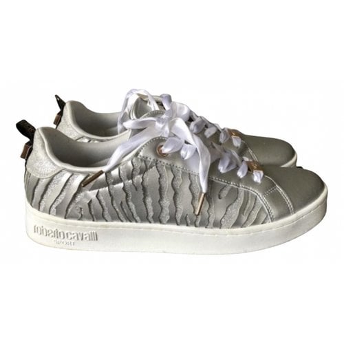 Pre-owned Roberto Cavalli Leather Trainers In Metallic