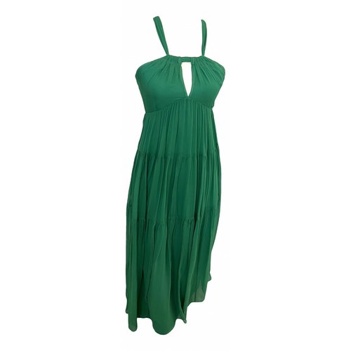Pre-owned Joie Silk Maxi Dress In Green