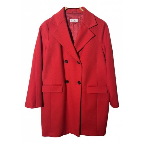 Pre-owned Alberto Biani Wool Coat In Red